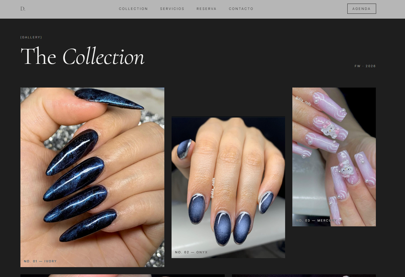 Proyecto de servicios de uñas - Landing page de citas